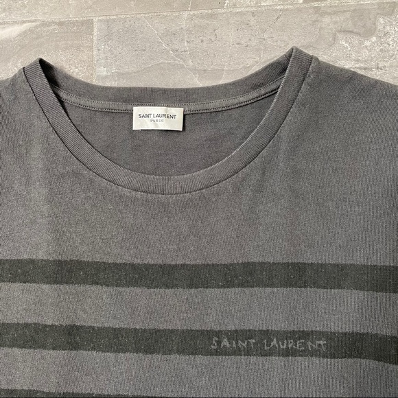 Saint Laurent Striped Tee, Size M - Picture 7 of 9